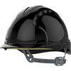JSP EVO3 Casco di Sicurezza - Regolazione a Cremagliera - Ventilato - Nero - Calotta HDPE Resistente - Caschetto da Cantiere - Per Strade, Ingegneria e Manutenzione - EN 397