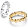 Pandora Gioiello Donna Set Anelli Herzensreihe Due Colori 68618