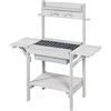 roba Cucina per Bambini BBQ - per Cameretta, Giardino, Terrazza, Esterno - Resistente alle Intemperie - Banco in Plastica e Ripiani - Regalo Compleanno, Natale, Pasqua - Legno Laccato Grigio