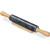 Relaxdays Mattarello in Marmo, Manici in Legno, Pesante, Piatti al F 05yQ