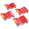 VEVOR Carrello per Ruote, Capacità 3,6 T Carrello per Ruote in Acciaio per Trasporto Auto, Set di Picchetti per Pneumatici per Auto con Freni, Carrello per Trasporto Veicoli, Rimorchi, Set 4, Rosso