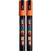 uni POSCA 182514 - Pennarello POSCA con punta rotonda medio-fine - arancione (Confezione da 2)