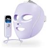 Shark CryoGlow Maschera LED Viso, con effetto rinfrescante sul contorno occhi, LED Mask rossi e blu, terapia a luce infrarossa, USB-C, telecomando, fascette regolabili, Lilla freddo FW312EUPL