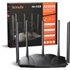 Tenda RX12 Pro Router WiFi 6 AX3000 | Dual Band, Mesh, Porte Gigabit