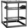 VEVOR Mensola di Rete 12U a Telaio Aperto, Mensola Server da Parete o da Pavimento, 4 Montanti con Ripiani Ventilati e Hardware di Montaggio, per Apparecchiature di Rete IT e Apparecchiature AV