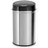 ECHTWERK Cestino, Cestino con sensore, Cestino Elettrico, sensore di Movimento infrarosso, Corpo in Acciaio Inox, capacità 30 Litri, Spazzolato, Inox Nero