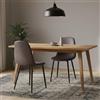 Dmora Sedia Cehegin Grigio 2 Sedie Materiale Struttura in Metallo, Colore Seduta Grigio