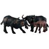 3 modelli di bufali, figure di animali selvatici, giocattoli da collezione per