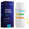 AQUANEXO 100 Strisce Reattive 3 in 1 per Piscina e Spa Tester pH e Cloro per