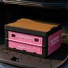 Box Pieghevole Impilabile Chiusure a Scatto Box Effetto Legno per Auto, Picnic