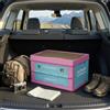 Box Pieghevole Impilabile Chiusure a Scatto Box Effetto Legno per Auto, Picnic
