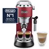De'Longhi Macchina Caffè De'Longhi Dedica Rossa Espresso/Cappuccino, Filtro Singolo/Doppio