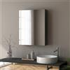 DecHome Mobile con Specchio Bagno 2 ante 60x15x75 cm Nero