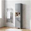 DecHome Colonna Bagno 2 Ante 1 Cassetto 1 Ripiano 40x24x160 cm Grigio