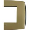 Legrand 682545 Vela T Placca 3 moduli in metallo Paglia