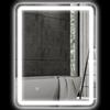 HOMCOM Specchiera Bagno 70x90 cm con Luce LED a 3 Temperature e Antiappannamento