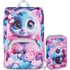 Seven Zaino Scuola Estensibile Seven SJ Magical Fantasy Girl Bambina + Astuccio 3 zip