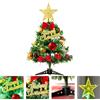 1 Set di decorazioni natalizie da scrivania per mini albero di Natale.