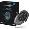INTERPHONE TOUR - Singolo - Interfono Moto Bluetooth, Fino a 4 Motociclisti, Distanza 1.5 Km, Autonomia 25 Ore, Fast Charge, Mp3, GPS, Impermeabile, Universale.