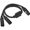 Cavo Audio Adattatore Jack Femmina XLR Da 3 Pin A Doppio Connettore Maschio 2 Y