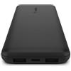 Belkin, Powerbank 10000mAh con tre uscite 15W, Nero