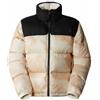 THE NORTH FACE 92 Crinkle Reversibile Nuptse Giacca White Dune Low/Fi Hi/Tek Dye Print M