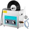 VEVOR Pulitore A Ultrasuoni Display Digitale, 6L Lavatrice Ultrasuoni in Vinile, 220V/50Khz Professionale Pulitore a Ultrasuoni con Funzione di Riscaldamento, Nero, per Pulizia di Gioielli, Occhiali