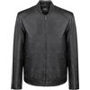 Audi collection Audi - Giacca in pelle da uomo, in nappa di agnello, colore nero, con colletto collegiale, taglia XXL, 100% pelle