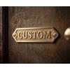 Fatto a mano Insegna Porta Ottone Personalizzata Targa Nome Personalizzata Targa Stile Vit...