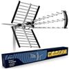 Berdsen DVBT2 Antenna con amplificatore interno 13-15 dB - Portata fino a 80 km - Antenna esterna esterna esterna - Filtro LTE - Full HD Ultra HD 4K