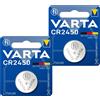 VARTA 2x VARTA CR2450 3V Batterie Coin Cell Litio 560mAh Pile a Bottone