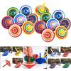Set di 15 Trottole in Legno per Bambini, Giocattoli Educativi Dipinti a Mano per