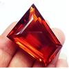 Naturale Arancione Topazio Certificato 60.60 KT Taglio Fantasia Loose Gemma Con
