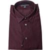 John Varvatos Cranberry Misto Seta Manica Lunga Camicia Button Down Nwt