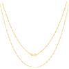 Nuragold Collana Catena Figaro In Oro Giallo 14K Solida 1mm-9.5mm 16"-30"