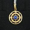 FMF Pendente Oro 18K 750 Mls. Bussola, Rosa Dei Venti. Con Occhio Turco. 18 MM.