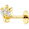FMF Piercing Tragus D'Orecchio Labbro. Oro 18K 750 Mls. Con Zirconie 6,5x6 Mm.