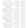 25 Pairs Cuscinetti Silicone Trasparente Per Occhiali Push-in Ponte Nasale