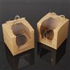 12 / Set Vintage Kraft Cupcake Plastica Trasparente Candy Scatola Da Forno