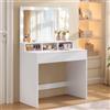 VASAGLE KAILYN Collezione Tavolo da Trucco Toeletta con Luce LED Regolabile a 3 Colori