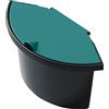 Helit lineare h6106094 per carta, capacità 2 l, con coperchio, colore: nero/verde