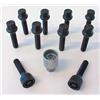 H&R Set Bulloni Ruota sferici R13 M14x1.50 - Lunghezza 38mm - Nero - 10 Pezzi (pe. per VAG) - incl. Bulloni Antifurto