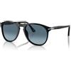 Persol PO 9649S 55 95/Q8 Occhiali da Sole Nero/Azzurro Sfumato Blu