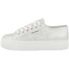 Superga 2740 Platform Lame Sneaker low Donna Sportschuhe Con Logo Argento 36-42