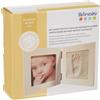 Artemio - Kit Calco Impronta di Bambino e Cornice portafoto, Legno, Bianco, 13,5 x 4,5 x 16 cm
