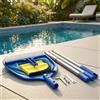 Skimmer con Asta Telescopica Set Completo Rete Fine Raccogli Foglie