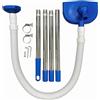 Kit Pulizia Fondo Piscina Acciaio Inox Aspiratore Manuale Piscina