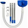 Kit Pulizia Fondo Piscina Acciaio Inox Aspiratore Manuale Piscina