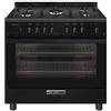 Glem Gas Cucina a Gas 5 Fuochi Forno Elettrico Ventilato 90x60 cm Nero SA965MBK