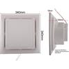 Ventilatore Bagno con Luce 30x30x15,4cm Design Compatto Facile Retrofit